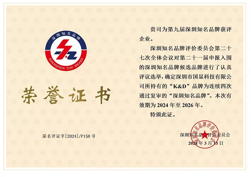 Certificate of Honor